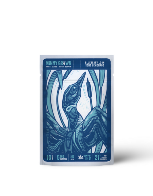 Minny Grown D9 THC Gummies | Bluebeary Loon Song Lemonade image 0