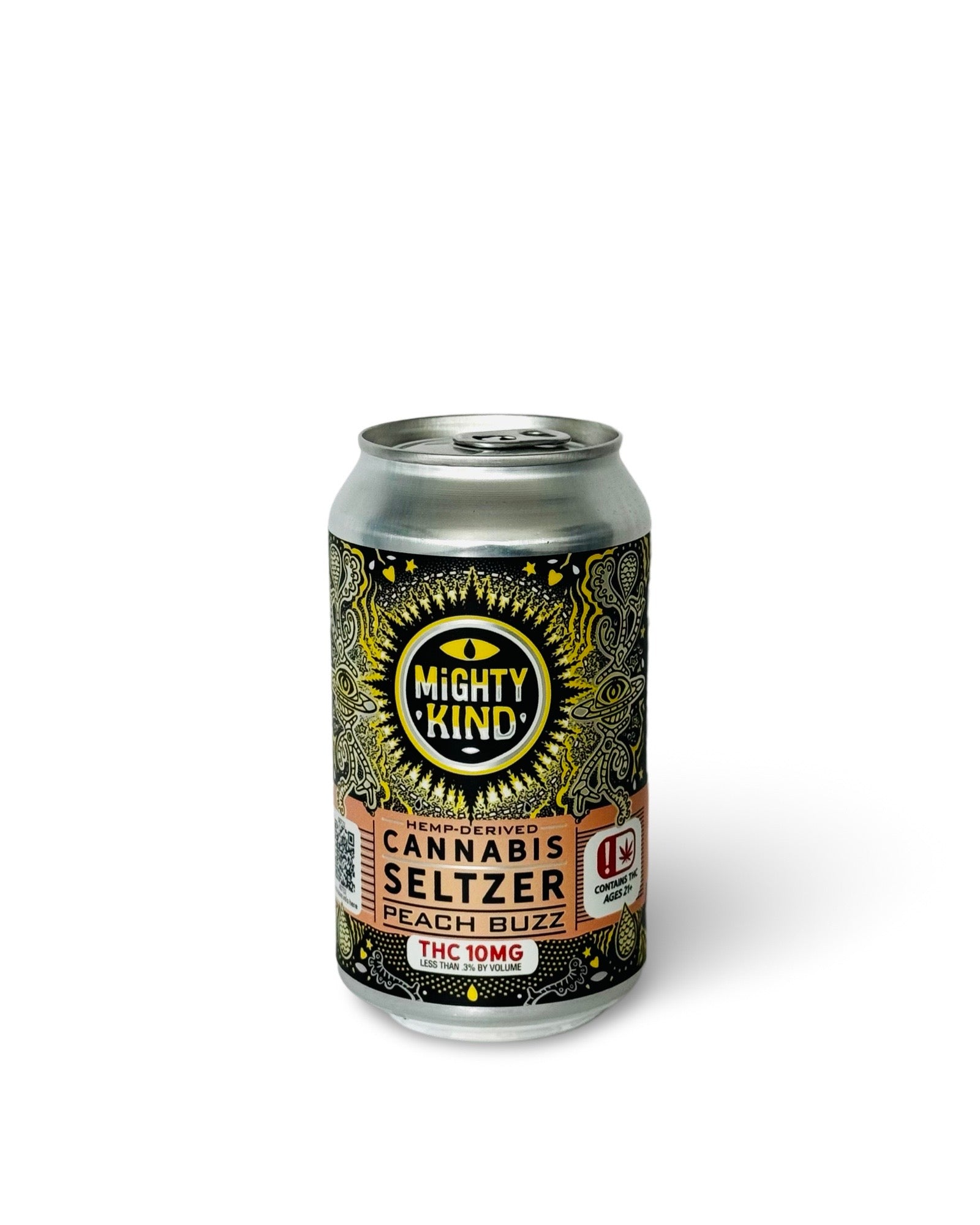 Mighty Kind 10mg D9 THC Seltzer | Peach Buzz image 0