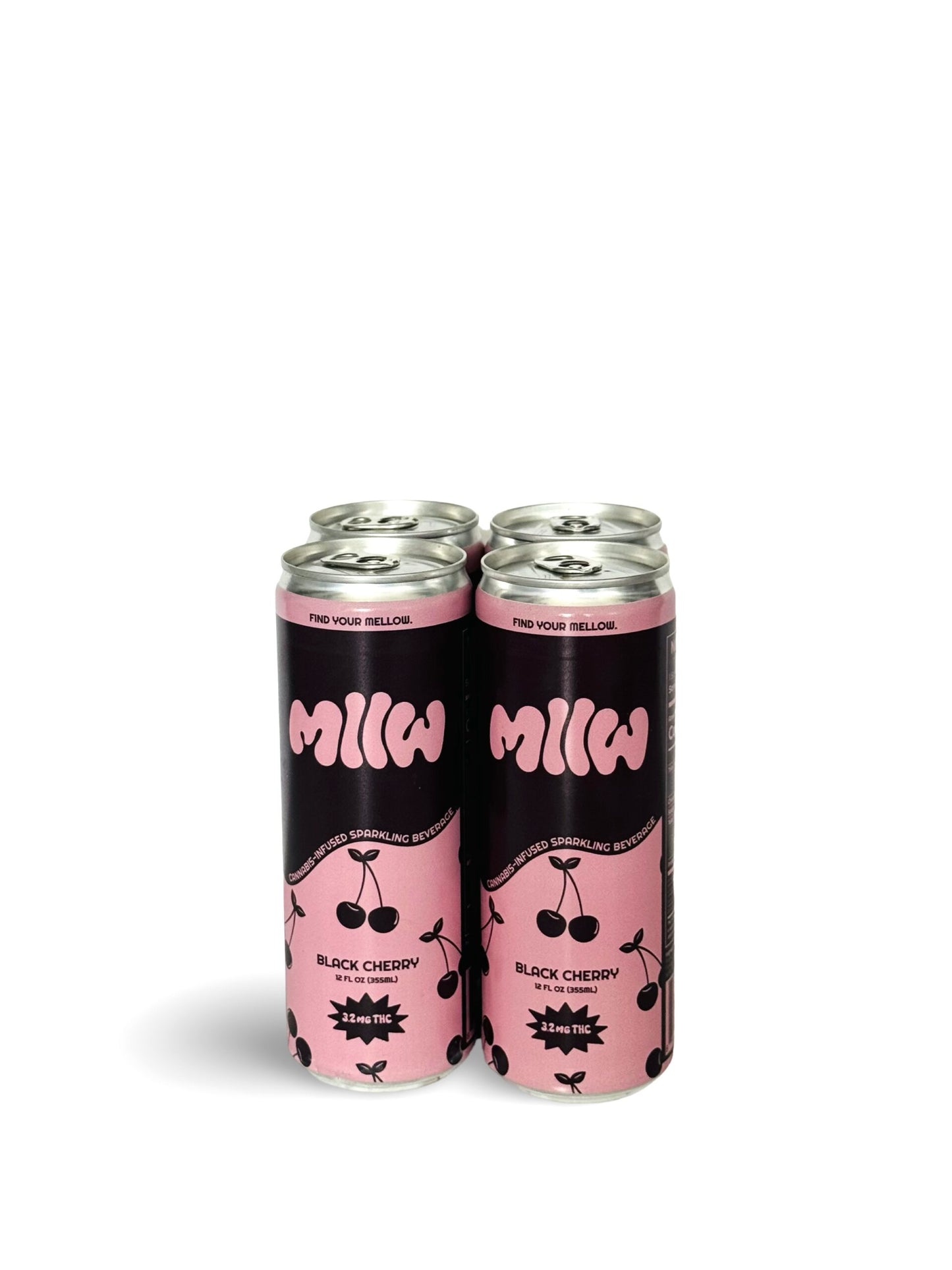 MLLW D9 THC Seltzer | Black Cherry (3.2mg) (4-pk) image 0