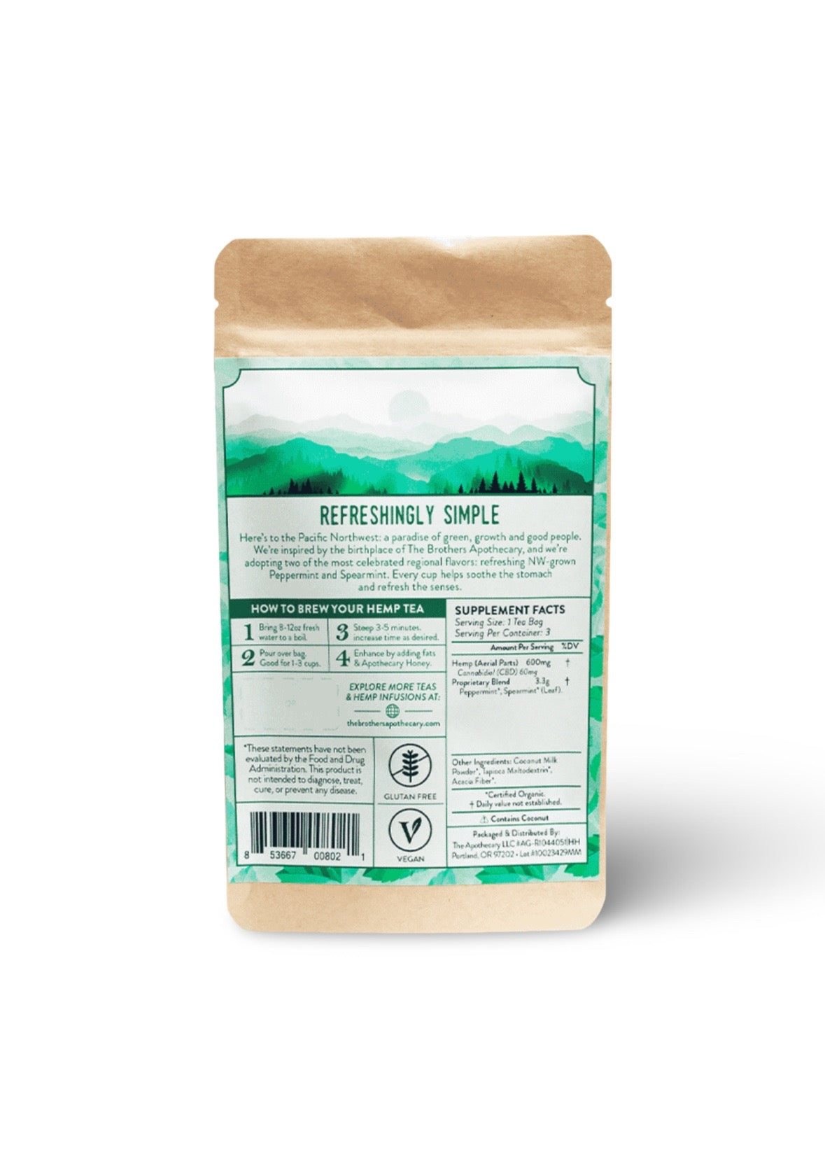 The Brothers Apothecary CBD Tea | Mellow Mint (3-pack) image 1