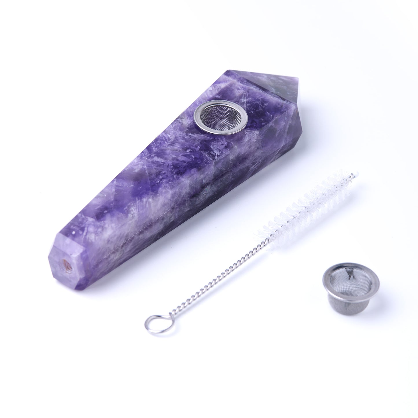 Astral Project Gemstone Jewel Pipe | Amethyst