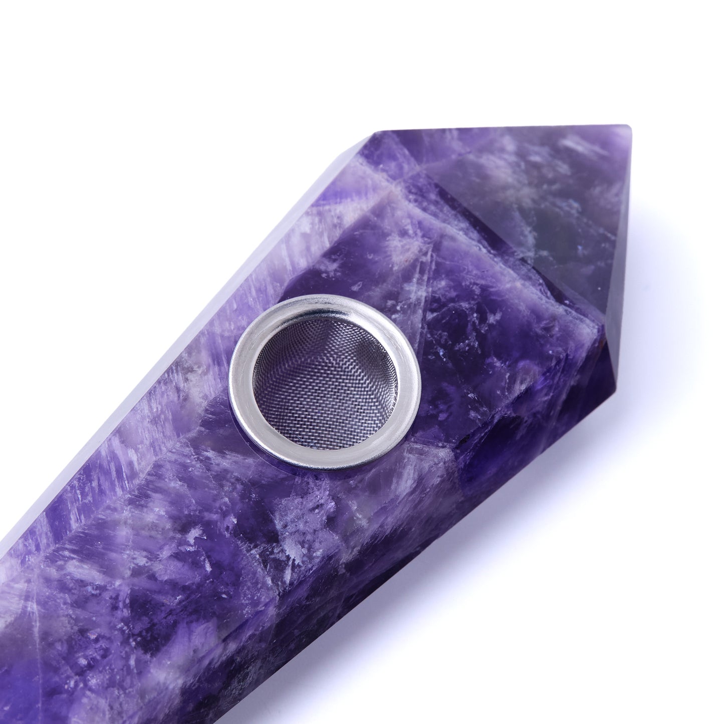 Astral Project Gemstone Jewel Pipe | Amethyst