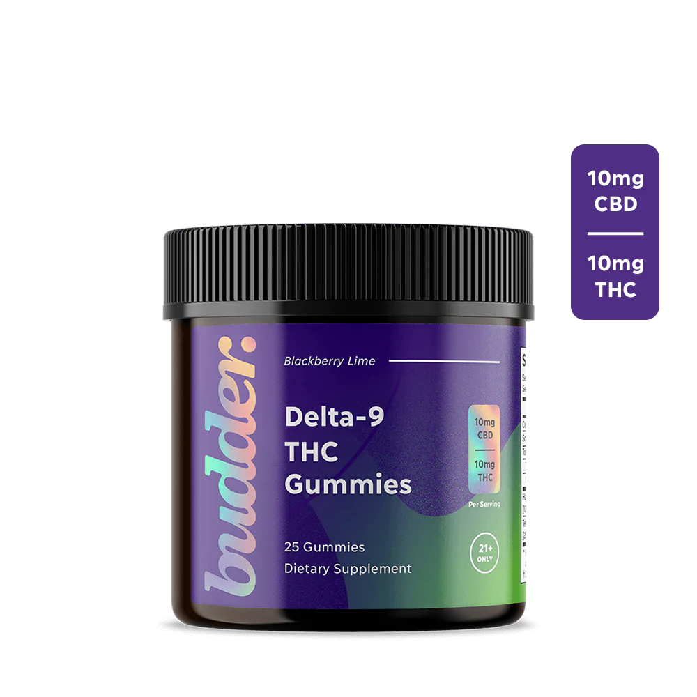 Budder 10mg Delta 9 THC Gummies | Blackberry Lime