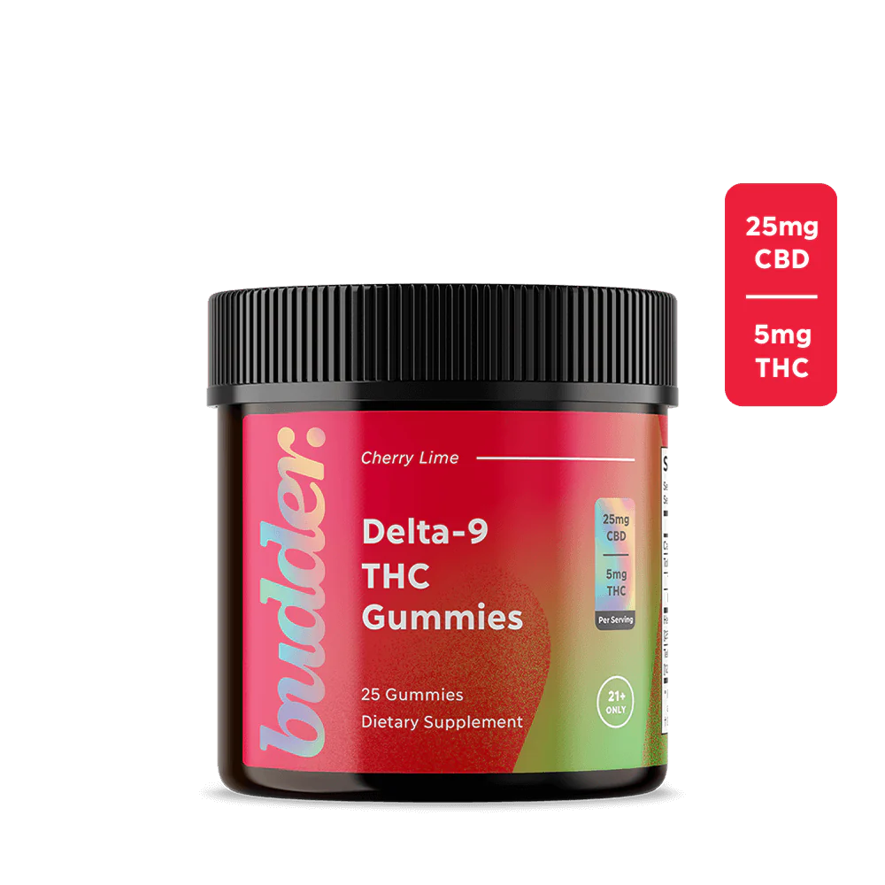Budder 5mg Delta 9 THC Gummies | Cherry Lime