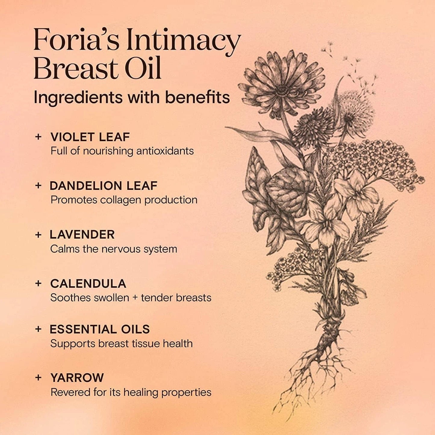 Foria 亲密丰胸油,含有机植物成分