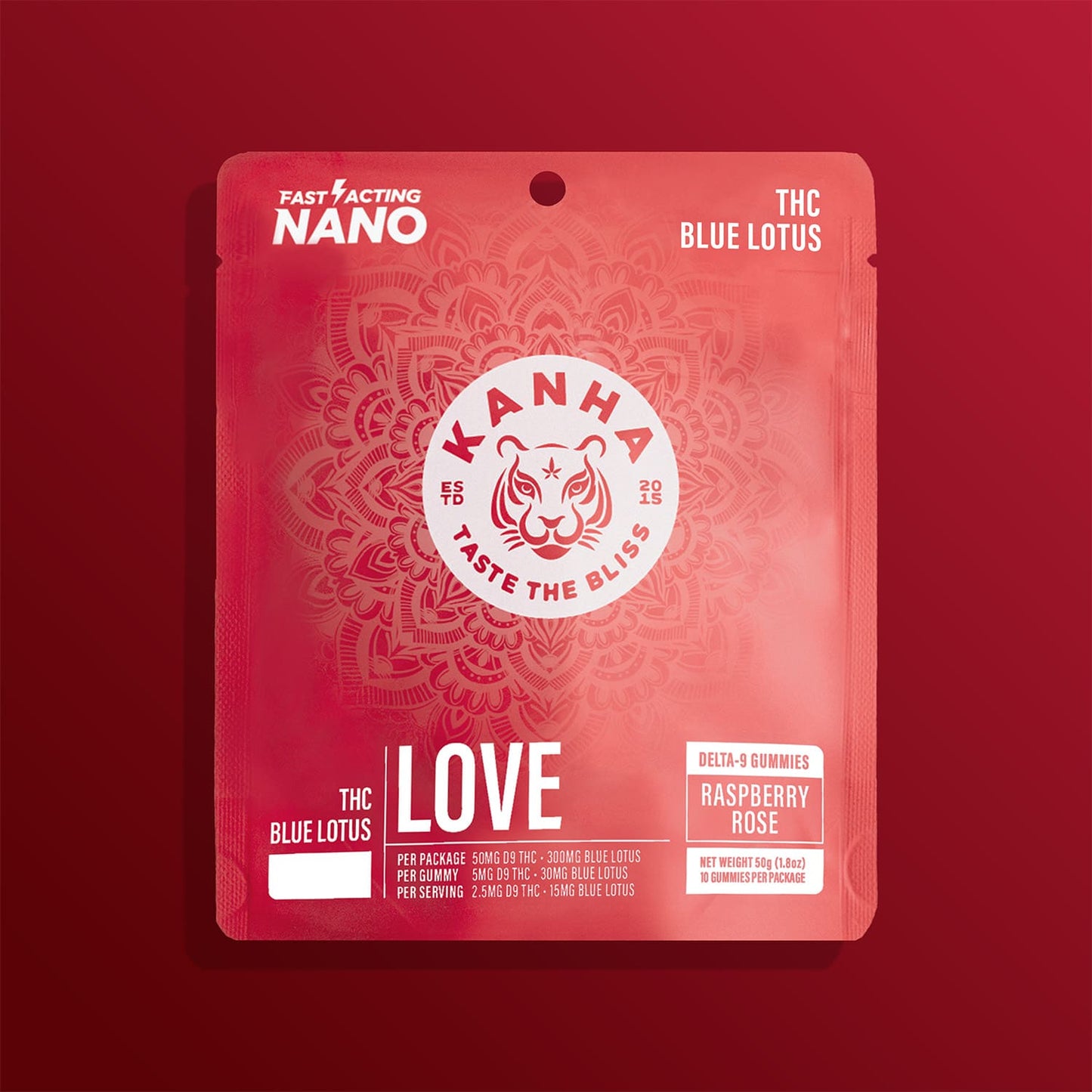 Kanha FX Love Raspberry Rose THC Gummies