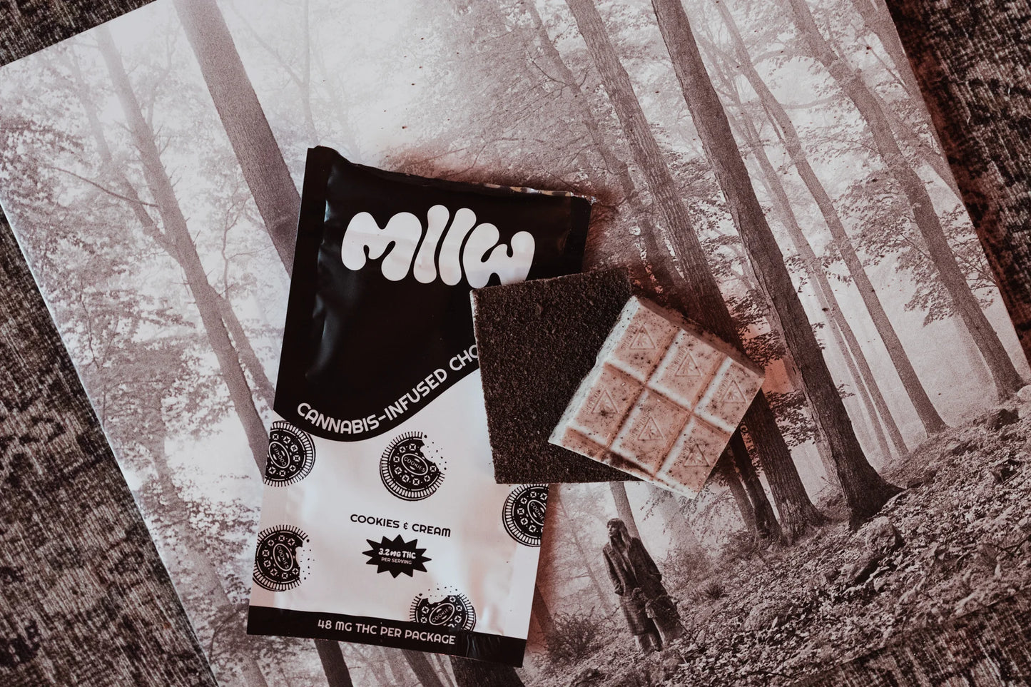 MLLW D9 THC Chocolate Bar | Cookies & Cream (48mg)