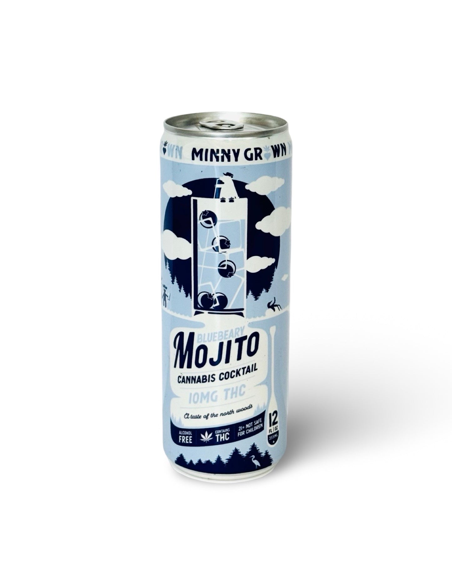 Minny Grown 10 毫克 D9 THC 鸡尾酒 |蓝莓莫吉托