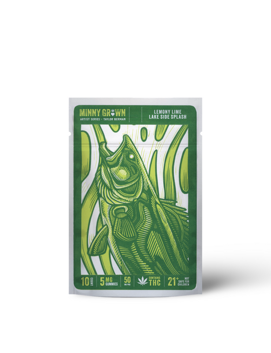 Minny Grown D9 THC 软糖 | 柠檬青柠湖畔飞溅
