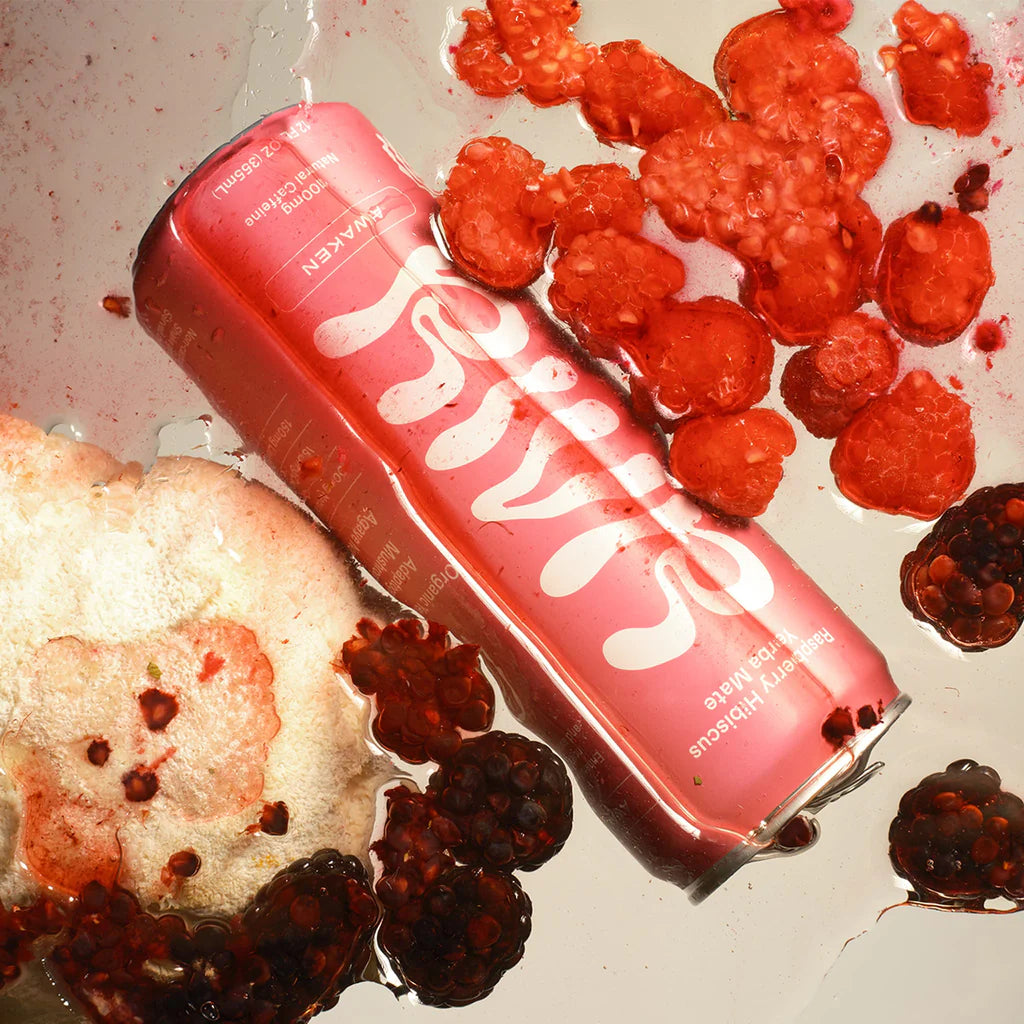 RIVR Awaken Raspberry Hibiscus Yerba Mate Drink