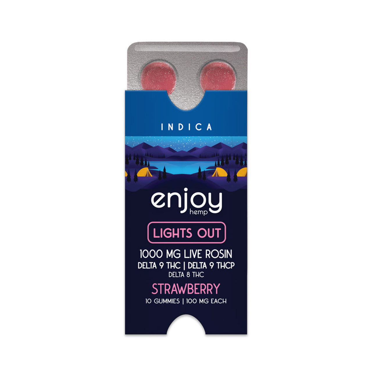 Enjoy Hemp 1000mg Live Rosin THC Gummies | Lights Out