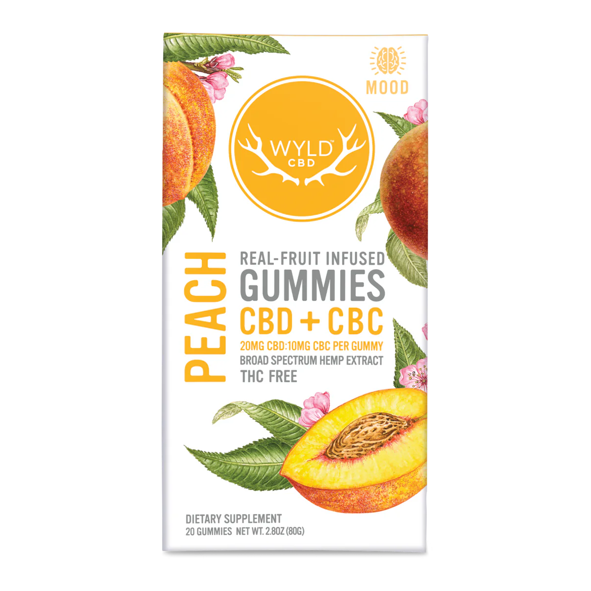 WYLD CBD CBC Peach Gummies