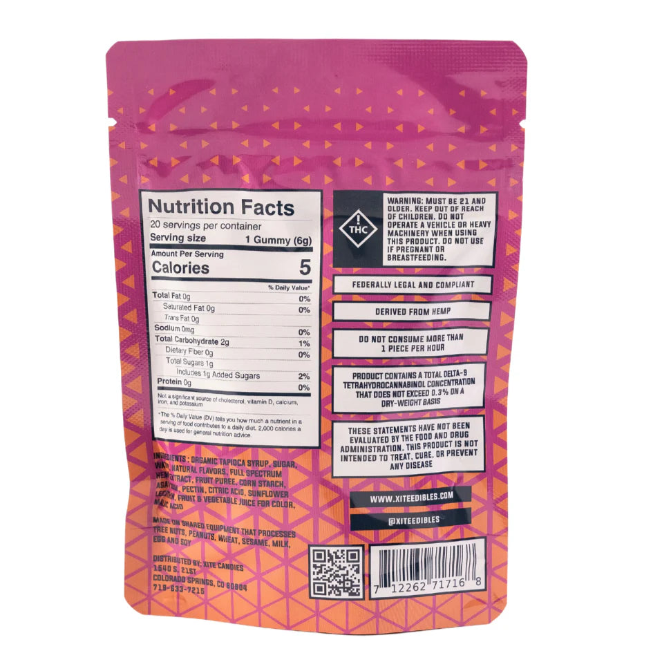 XITE D9 THC Fruit Gummies (1200mg)