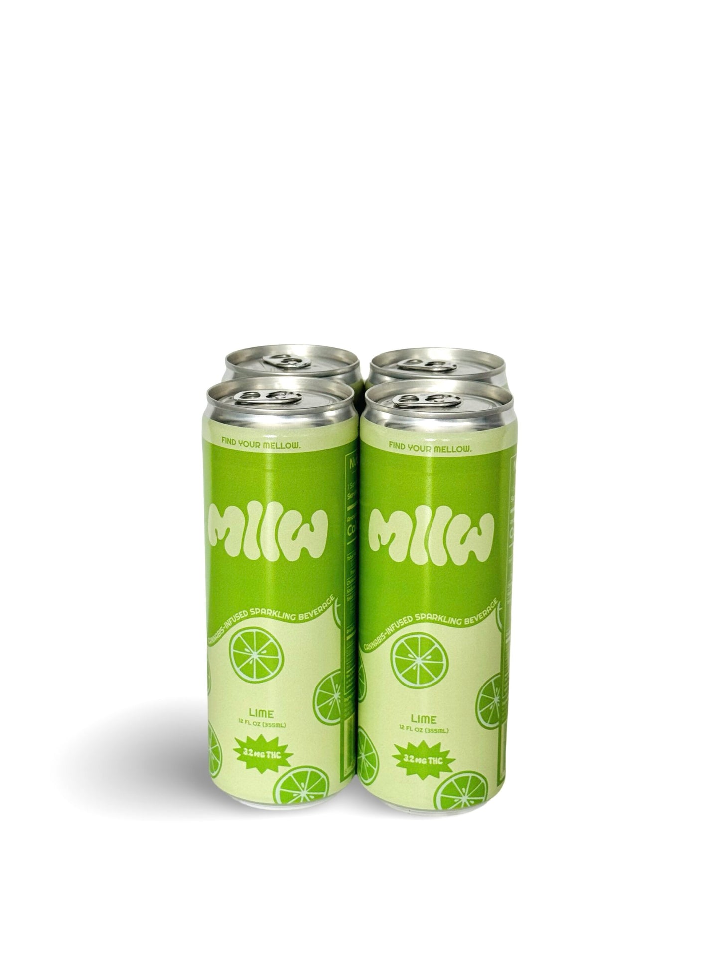 MLLW D9 THC Seltzer | Lime (3.2mg) (4-pk) image 0