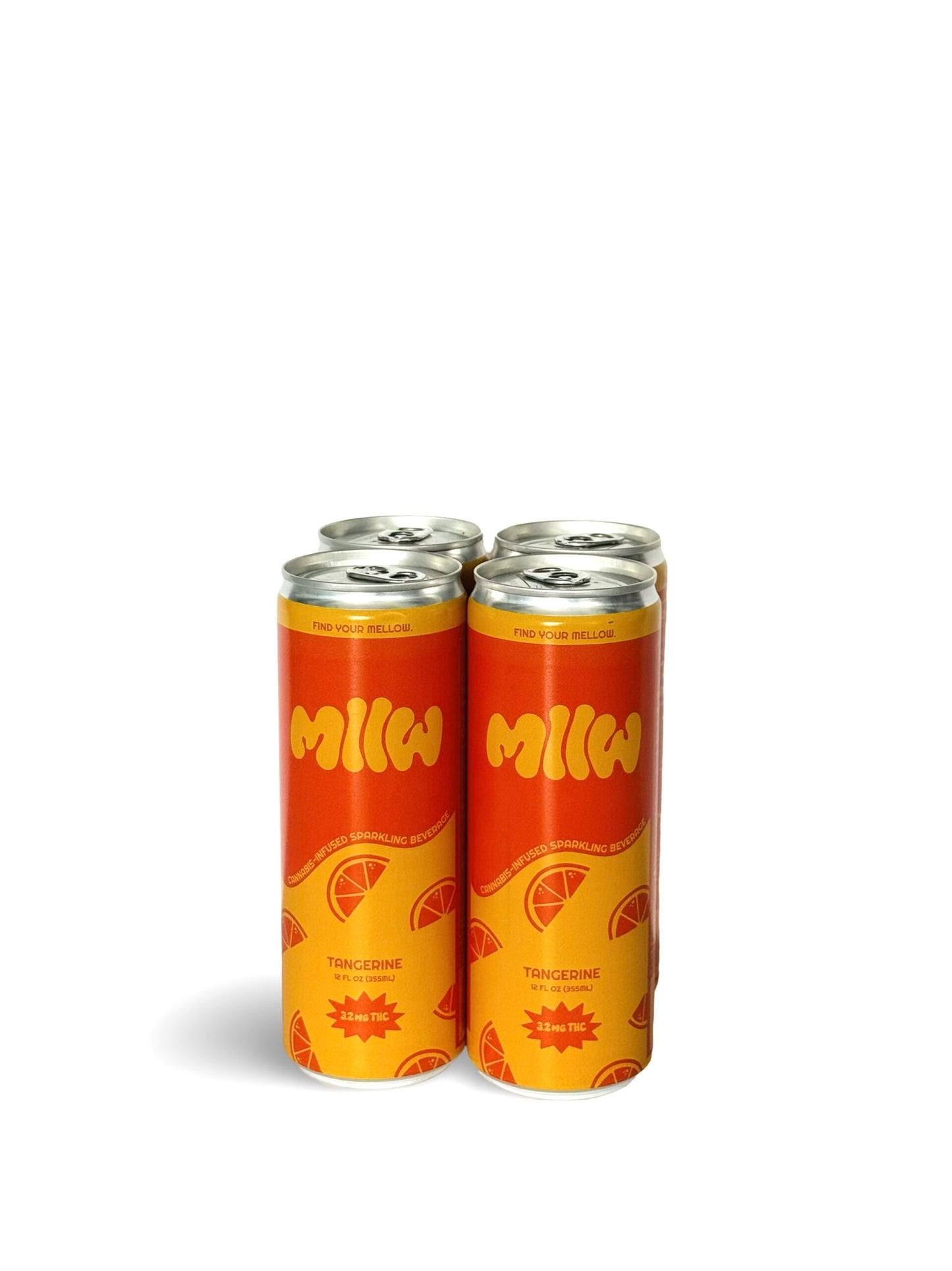 MLLW D9 THC Seltzer | Tangerine (3.2mg) (4-pk) image 0