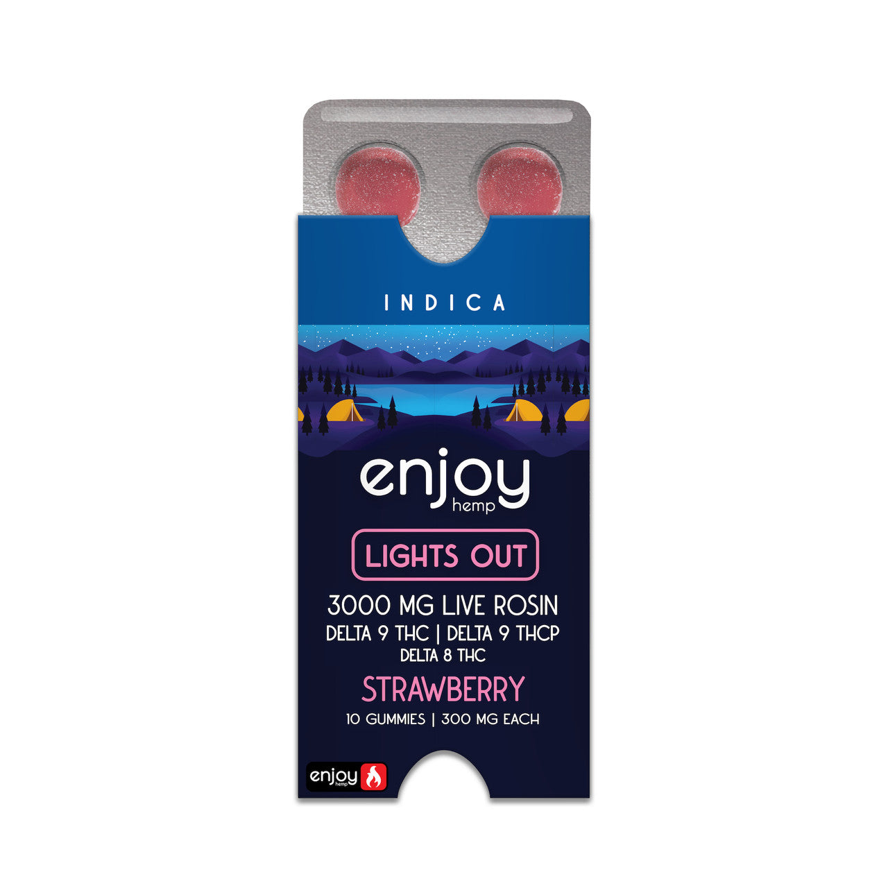 Enjoy Hemp 3000mg Live Rosin THC Gummies | Lights Out