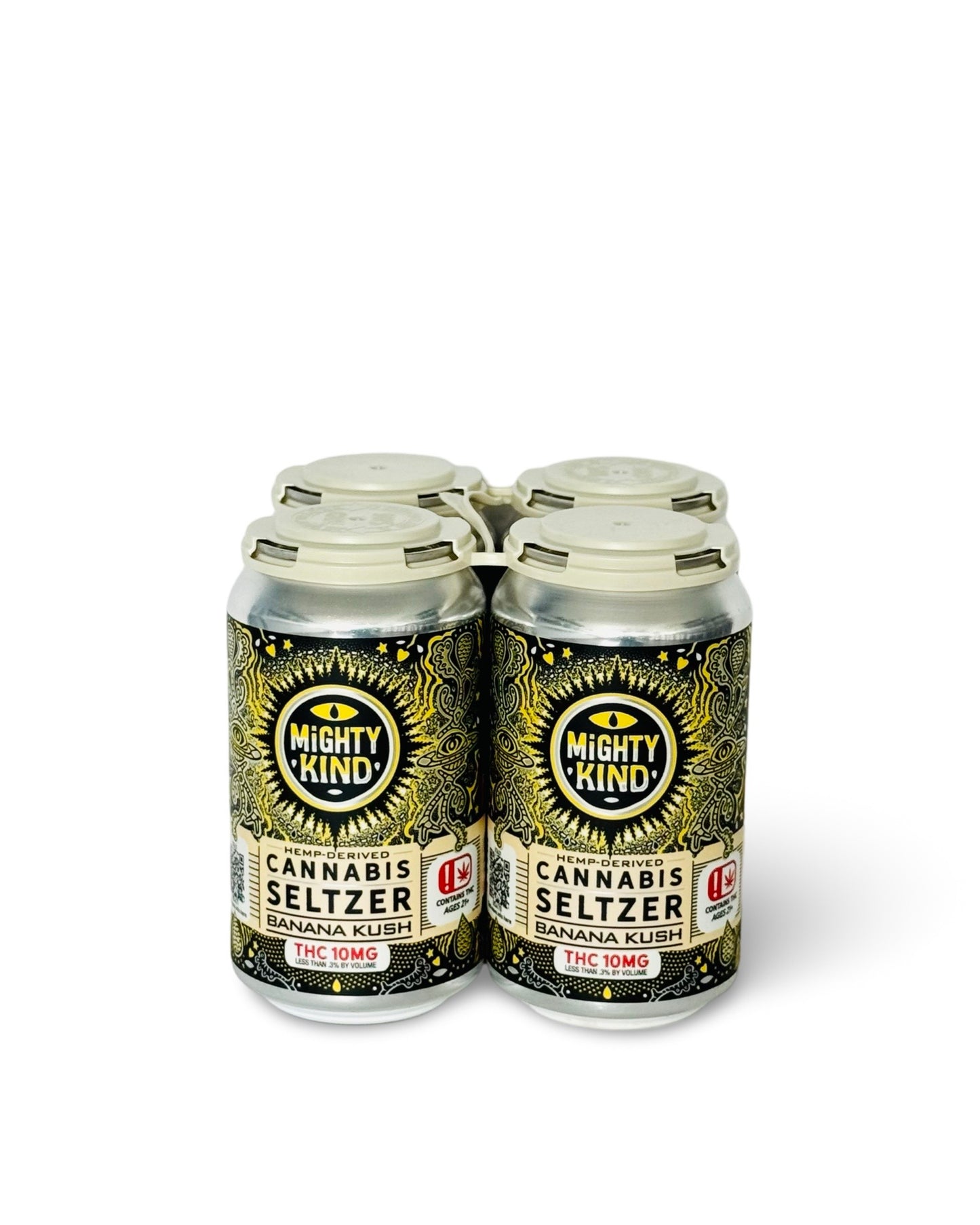 Mighty Kind 10mg D9 THC Seltzer | Banana Kush (4-pk) image 0