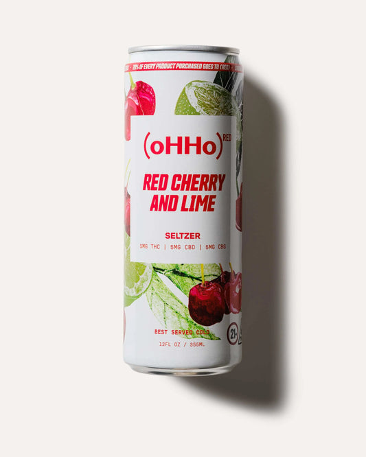 oHHo RED Cherry and Lime THC Seltzer