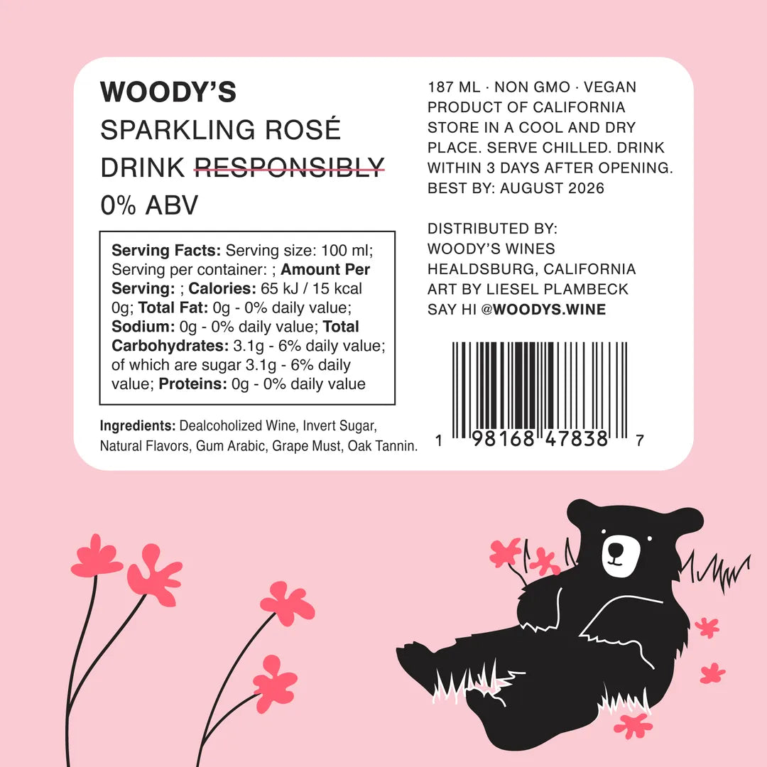 Woody's Non-Alcoholic Sparkling Rosé