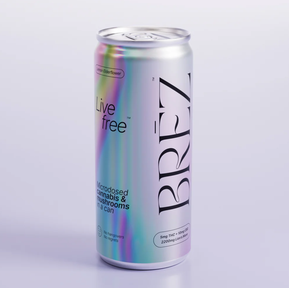 BRĒZ Microdosed Cannabis & Mushroom Drink (12 oz) image 0