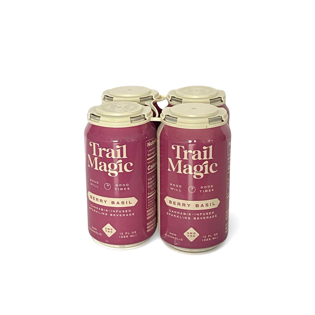 Trail Magic 5mg Delta 9 THC Tonic | Berry Basil (4 pack) image 0