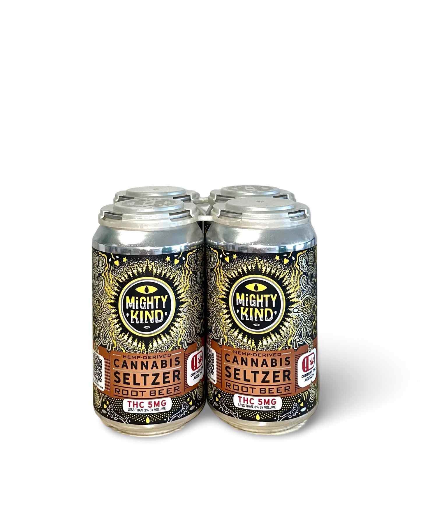 Mighty Kind 5mg D9 THC Seltzer | Root Beer (4-pk) image 0