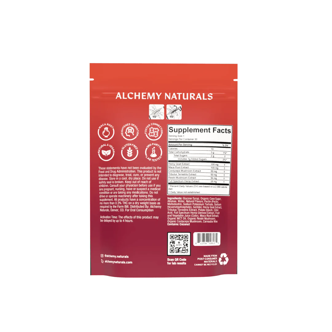 Alchemy Naturals CBD Gummies | Intimacy (1500mg)