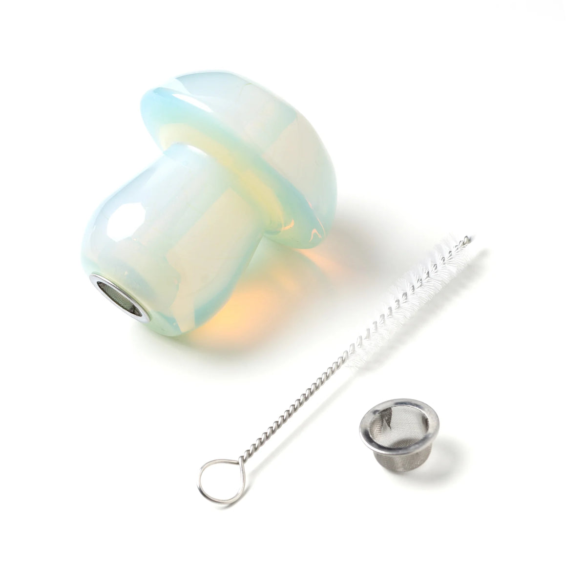 Astral Project Gemstone Shroom Pipe | Opalite