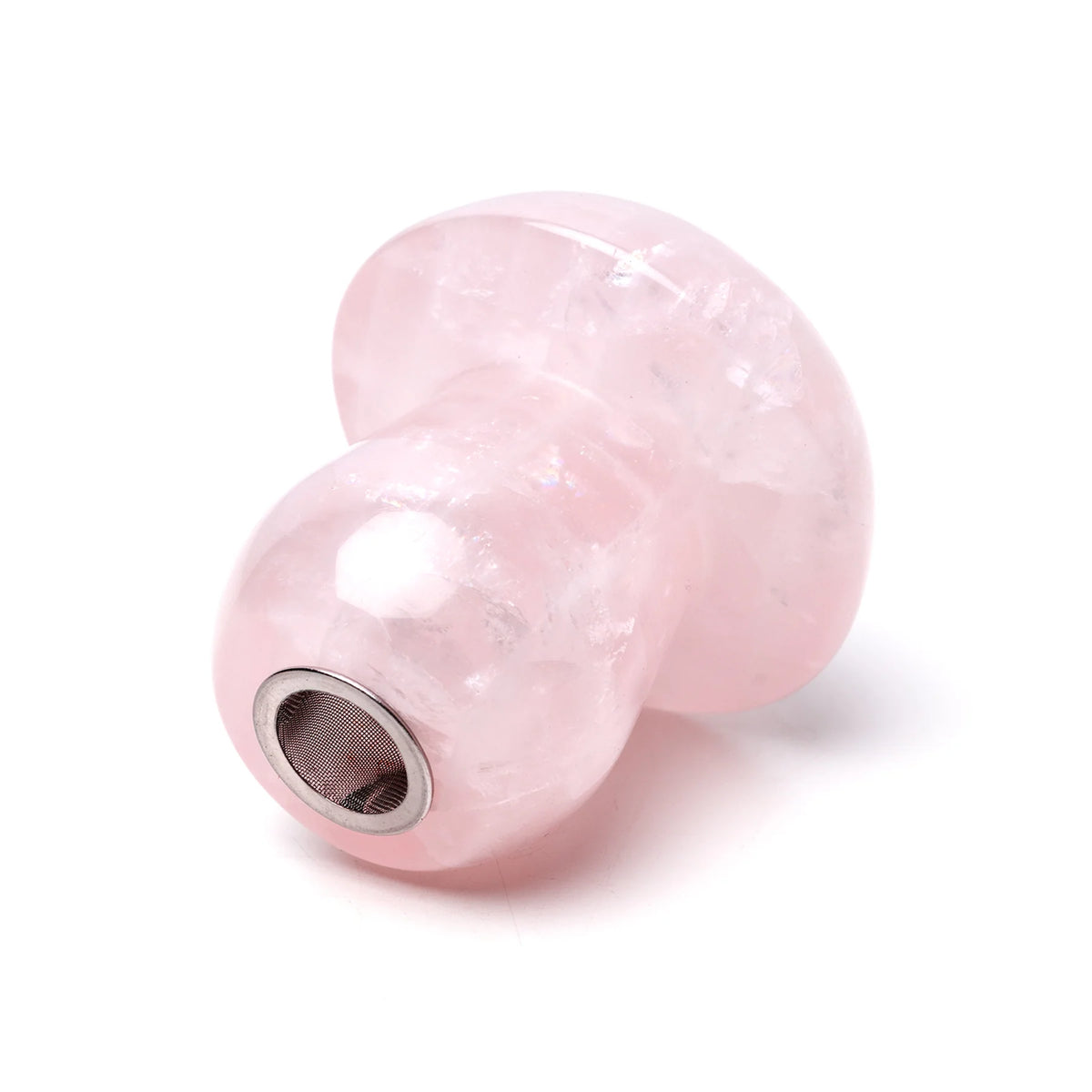 Astral Project Gemstone Shroom Pipe | Rose Quartz