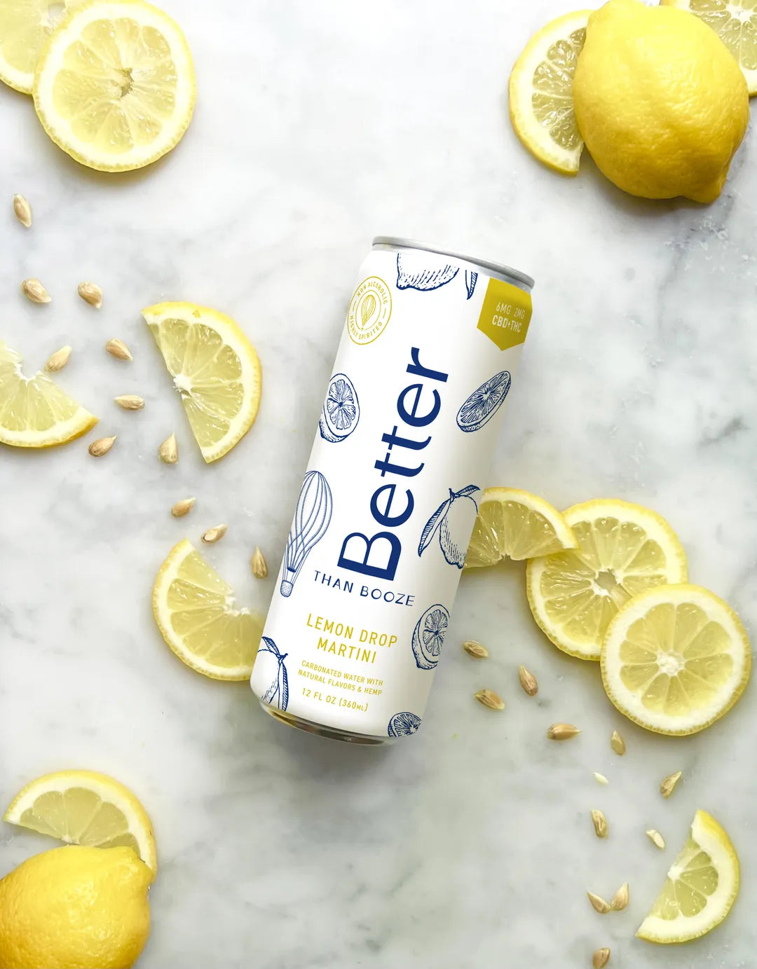 Better Than Booze 2MG THC + 6MG CBD Lemon Drop Martini