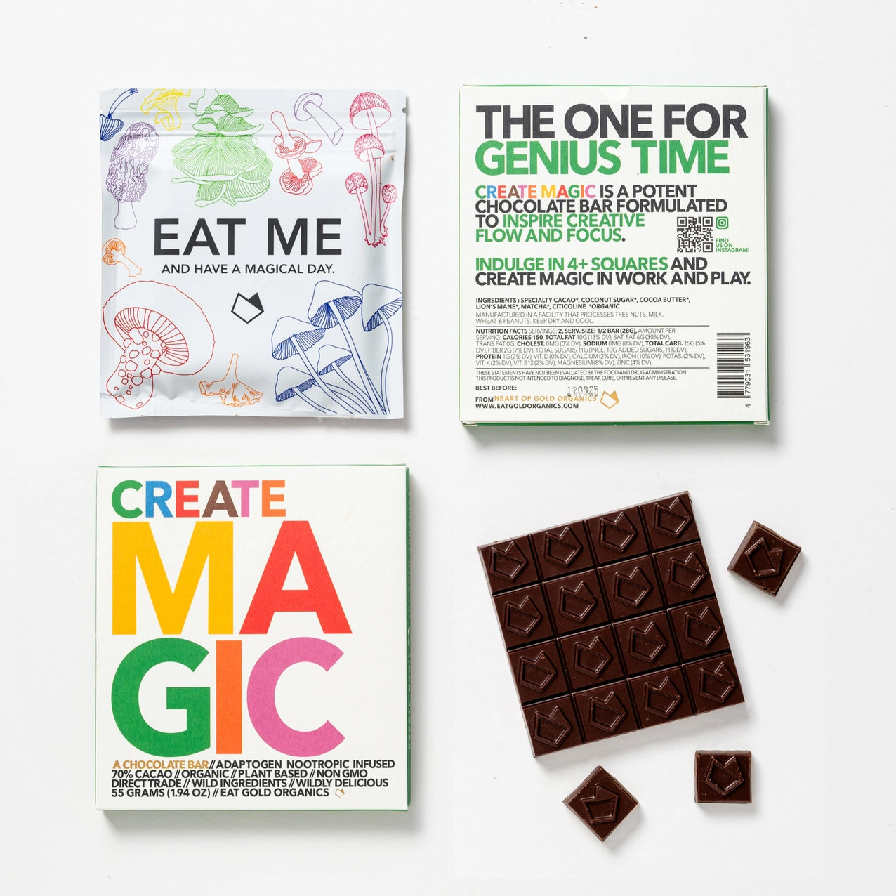 Eat Gold Organics Chocolate Bar | Create Magic