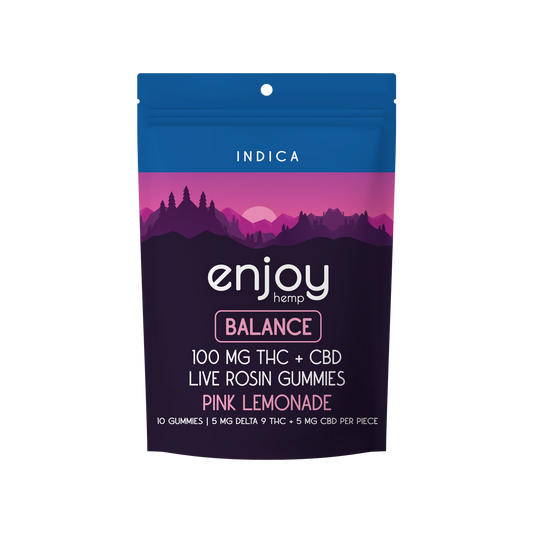 Enjoy Hemp Live Resin D9 THC CBD Gummies | Balance (50mg)