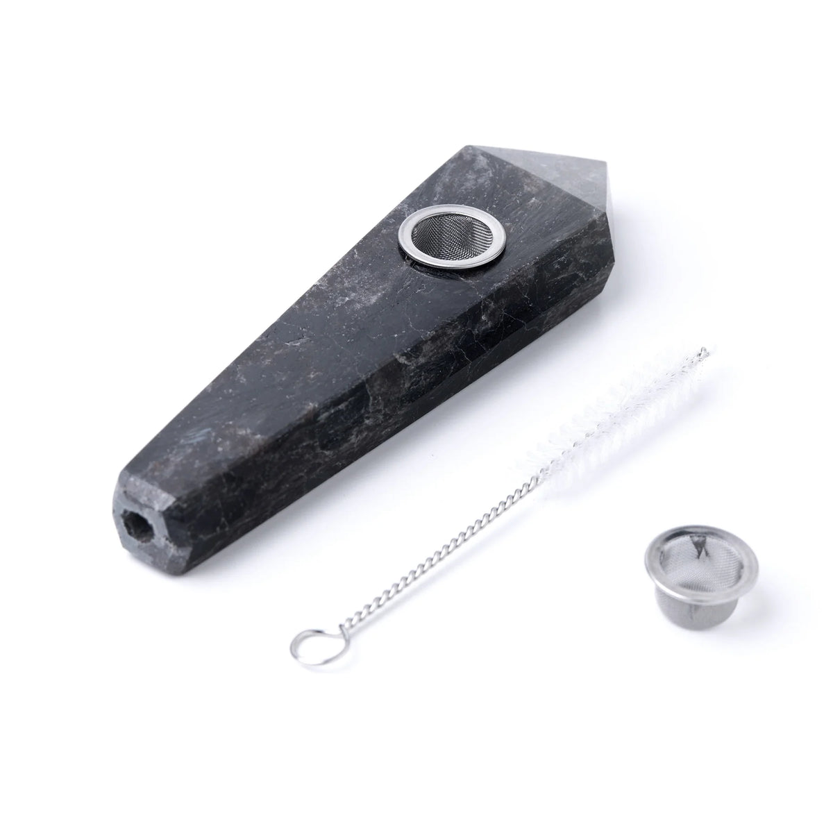 Astral Project Gemstone Jewel Pipe | Astrophyllite