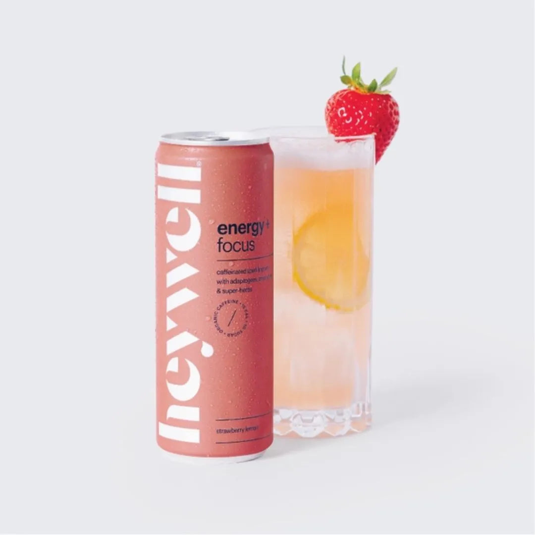 Heywell Energy + Focus Sparkling Strawberry Lemon Water