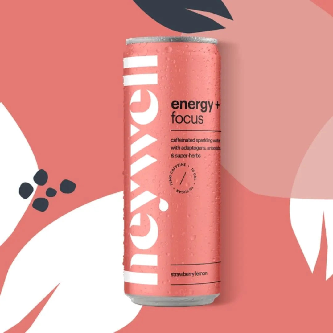 Heywell Energy + Focus Sparkling Strawberry Lemon Water