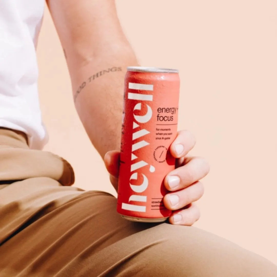 Heywell Energy + Focus Sparkling Strawberry Lemon Water