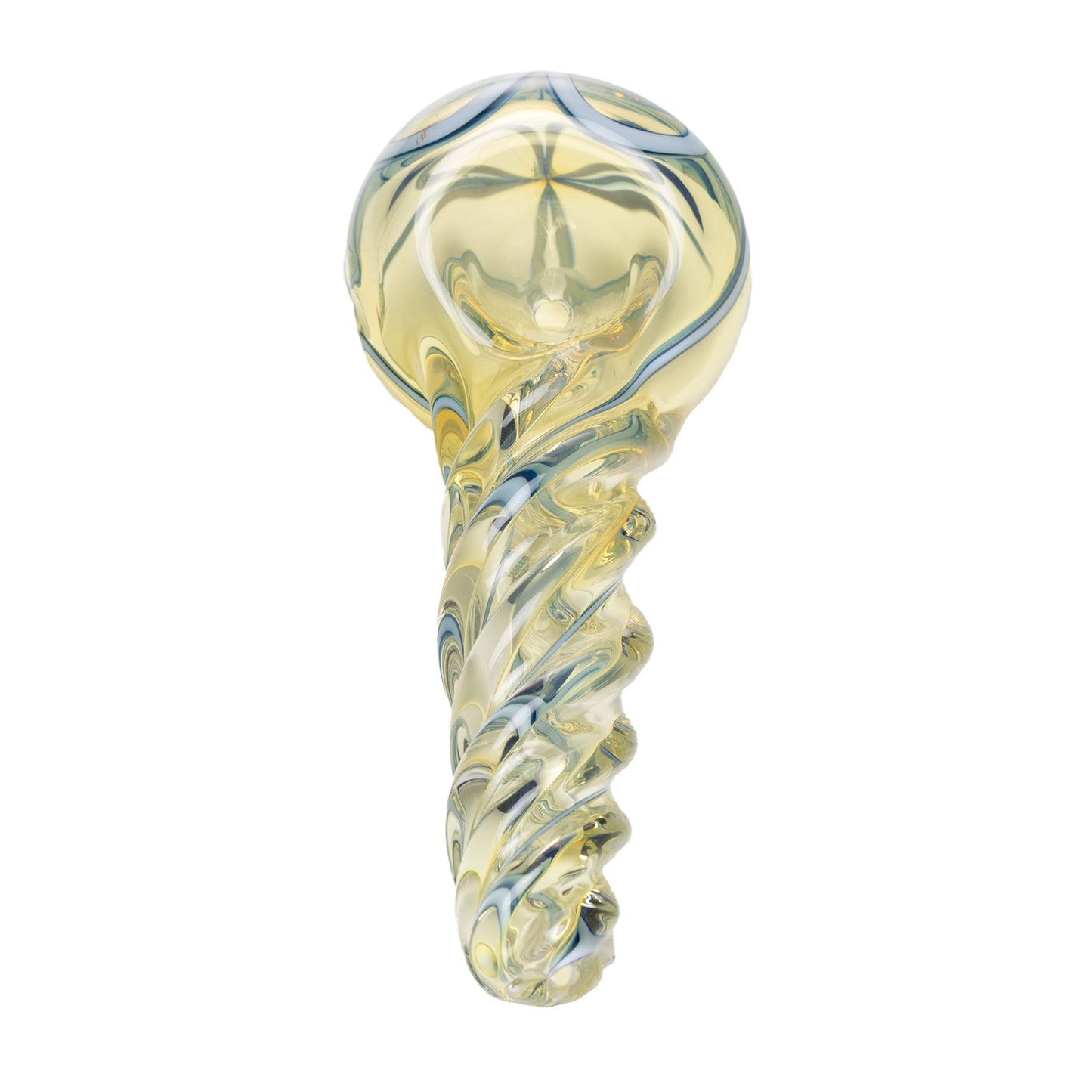 Human Grade Twist Glass Rainbow Spoon Pipe