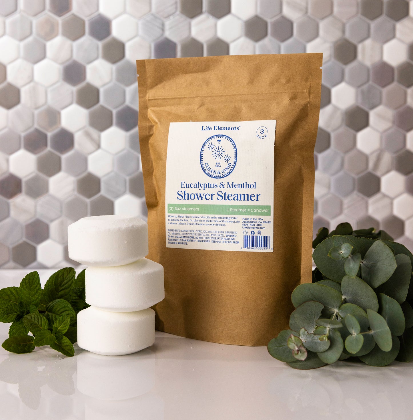 Life Elements Eucalyptus Shower Steamers (3-pk)