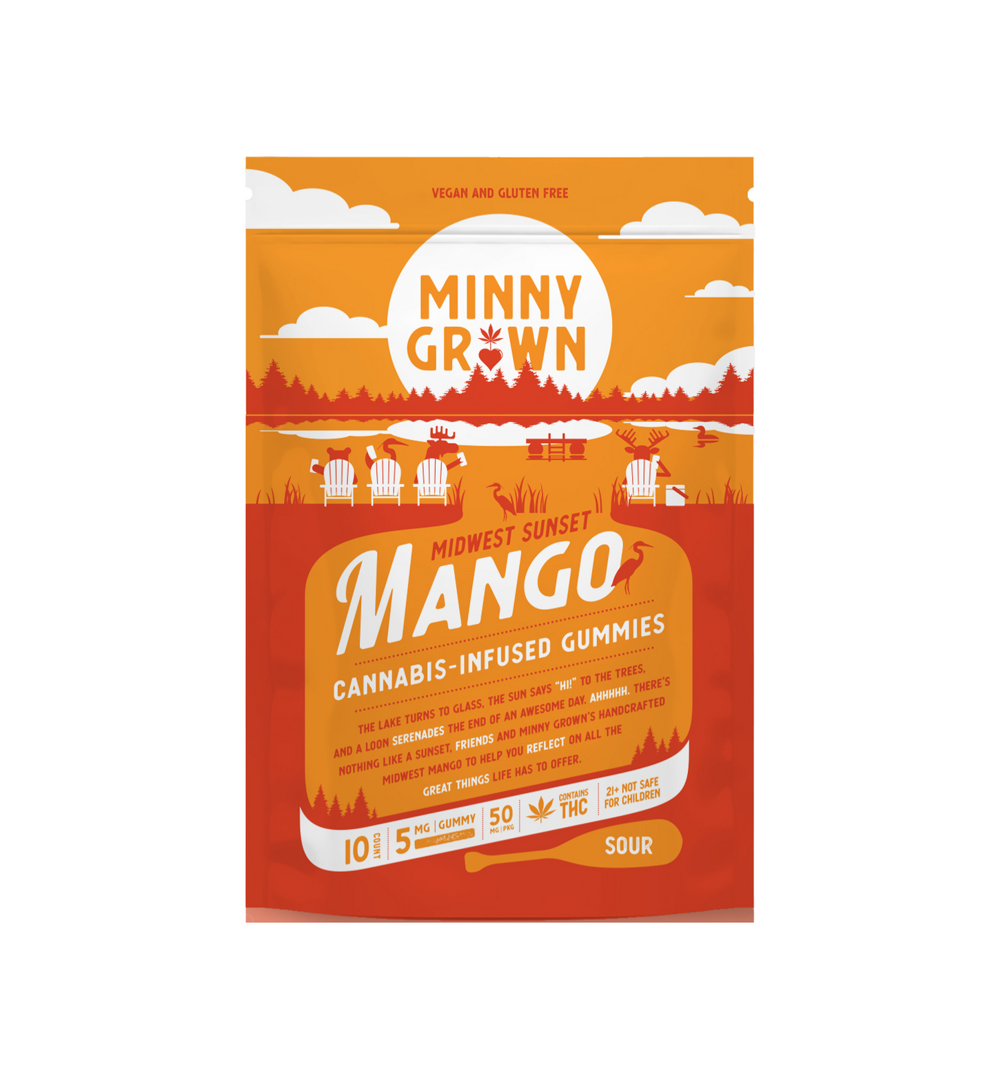 Minny Grown D9 THC Gummies | Mango