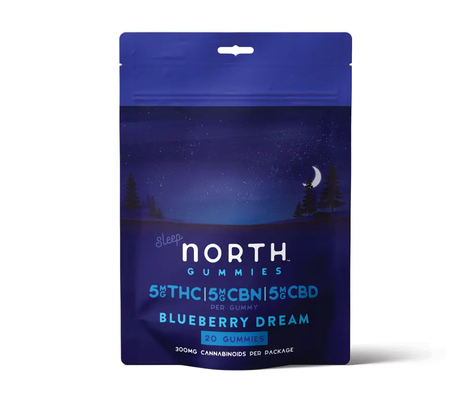 NORTH 10mg D9 THC CBD CBN Gummies | Blueberry Dream