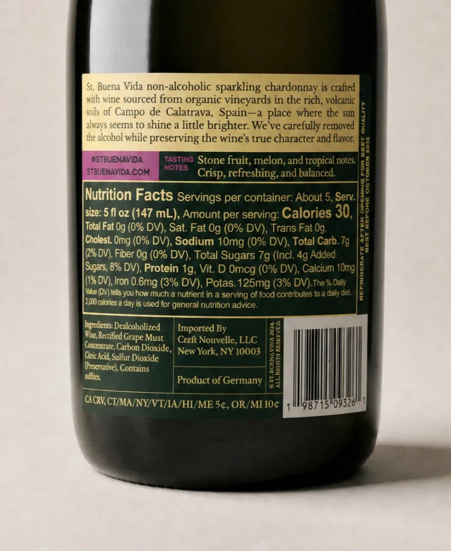 St. Buena Vida Non-alcoholic Sparkling White Wine