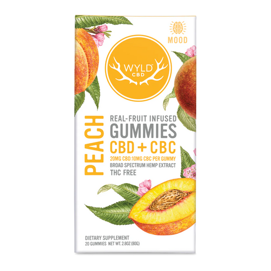 WYLD CBD CBC Peach Gummies