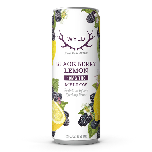 WYLD Indica Blackberry Lemon 10mg THC Sparkling Water | Mellow