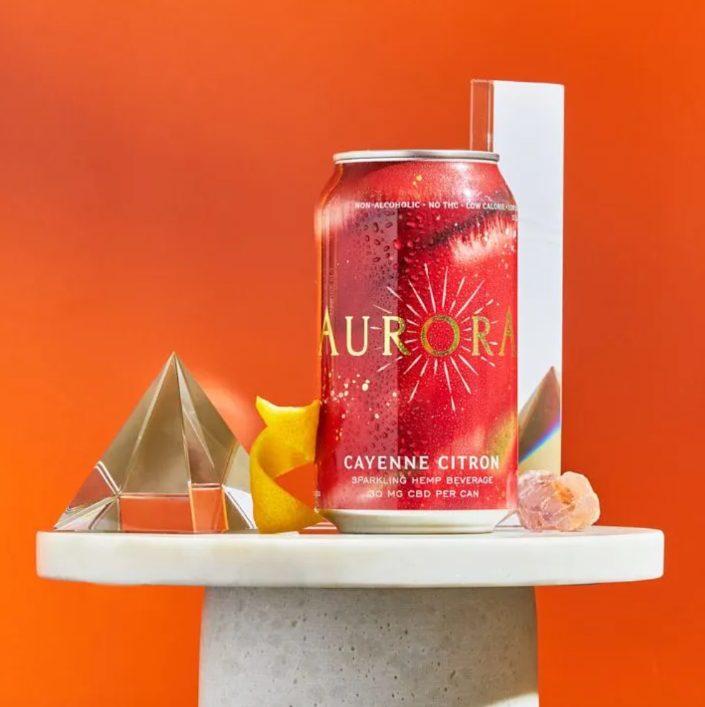 Aurora Elixirs CBD Sparkling Water | Cayenne Citron