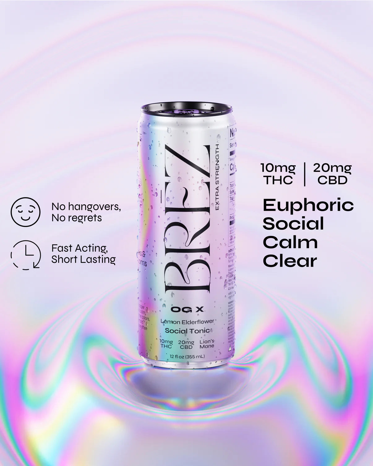 BRĒZ 10mg THC Cannabis & Mushroom Drink