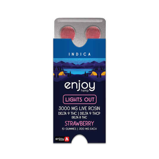 Enjoy Hemp 3000mg Live Rosin THC Gummies | Lights Out