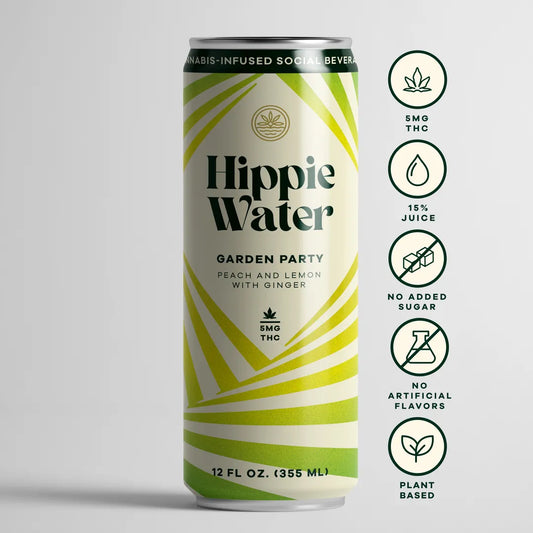 Hippie Water 5mg D9 THC Drink | Garden Party