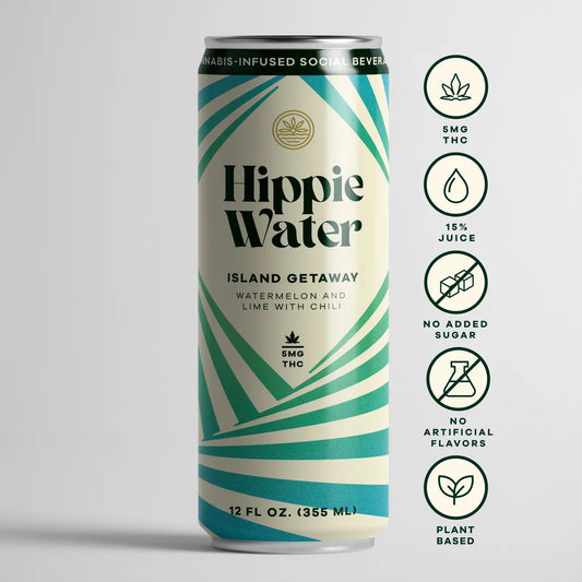Hippie Water 5mg D9 THC Drink | Island Getaway
