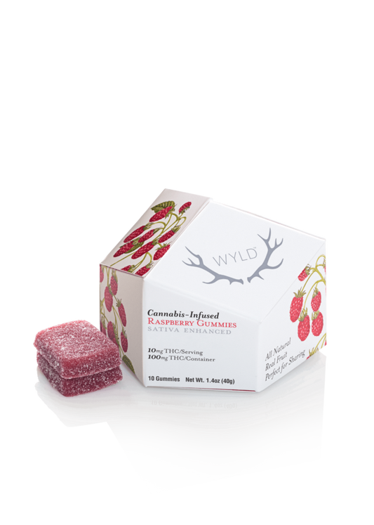 WYLD Raspberry Sativa THC Gummies | Active (100mg)